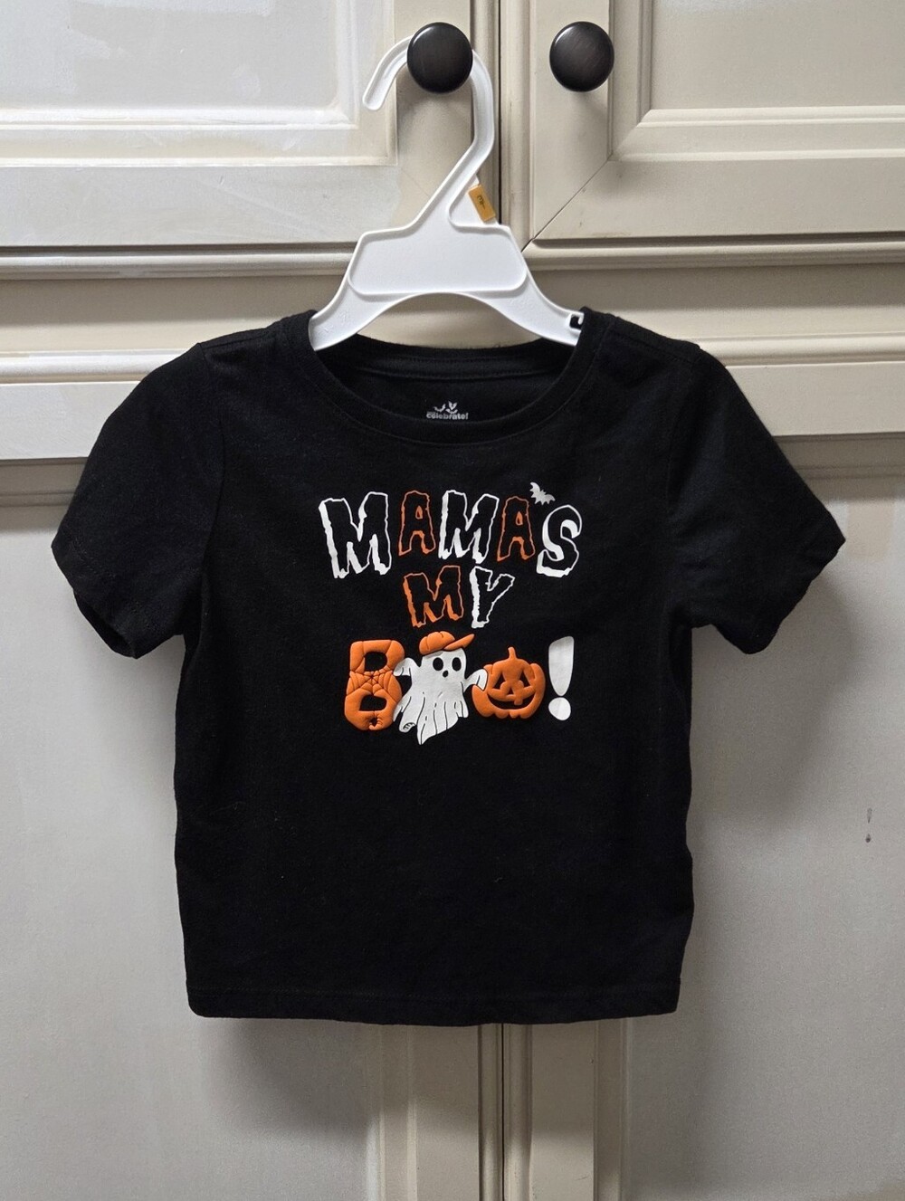 Black "Mamas My Boo!" Halloween Kids Tee